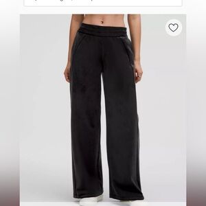 Lululemon Pants Scuba Wide Leg Velvet Black XS Mid Rise Athletic
